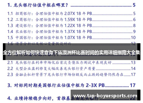 全方位解析如何快速查询下庙澳洲杯比赛时间的实用详细指南大全集